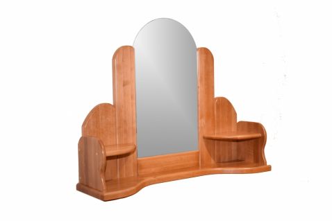 Spogulis ar plauktiem, melnalksnis, ražots Latvijā, mēbeles