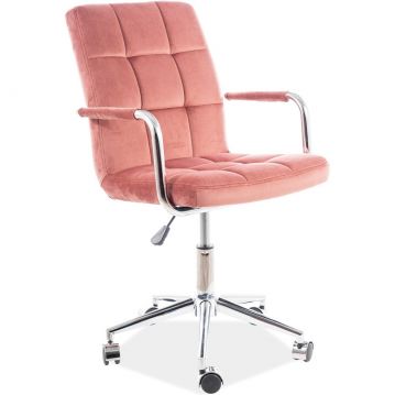Biroja tipa krēsls OBR Q022VRA, tapsēts ar samta audumu BLUVEL 52