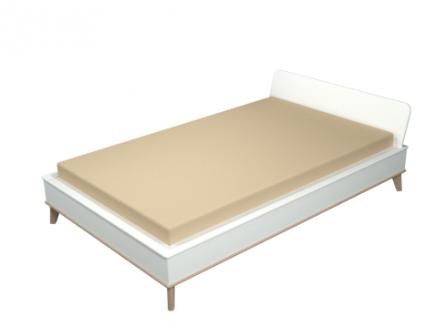 Vienguļamā gulta Vivo 120x200 Latvijā ražots produkts, pusaudžu gulta balta