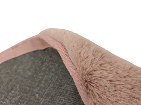 Paklājs mākslīgās trušādas rozā apaļš