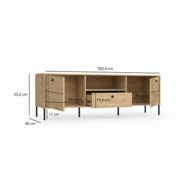 TV galds Kross 180 ar 1 atvilktni un 2 durtiņām