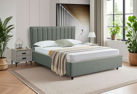 Gulta Alba pelēka ar veļas kasti