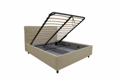 Gulta Riviera new bēša ar veļas kasti