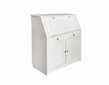 Sekreters Cliff, balts, izgatavots no priedes