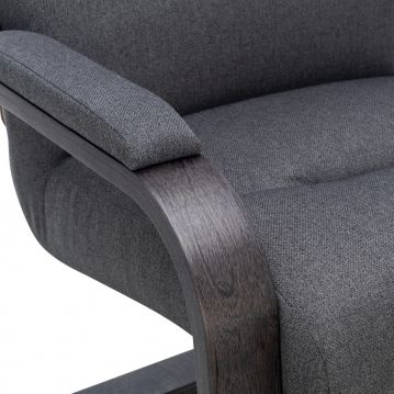Atpūtas krēsls Oskars. Karkass-bērza saplāksnis, tonis Venge (tekstūra), audums: Malmo 95