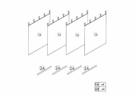 Baldahīns gultai Basic A7-3 balts, caurspīdīgs