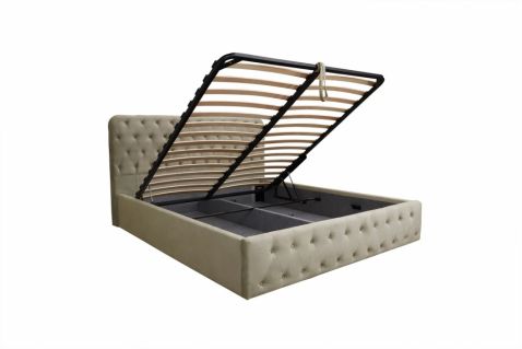 Gulta Belinda ar veļas kasti bēša