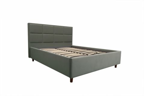 Gulta Adelia 160 pelēka ar veļas kasti 