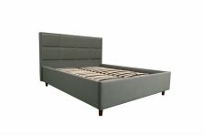 Gulta Adelia 160 pelēka ar veļas kasti 