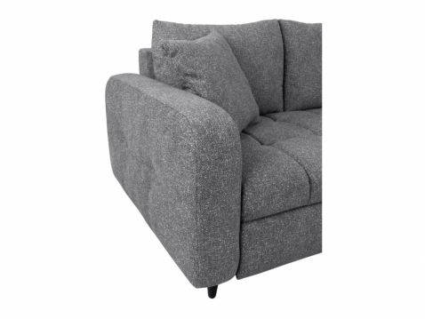 Stūra dīvāns Twist pelēks izvelkams ar veļas kasti