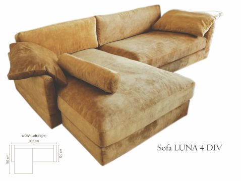 Sofa LUNA ar spalvām un pocket tipa atspērēm Bellus