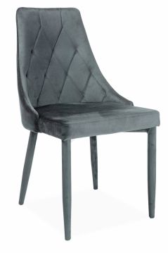 Krēsls Tricija velvet pelēks