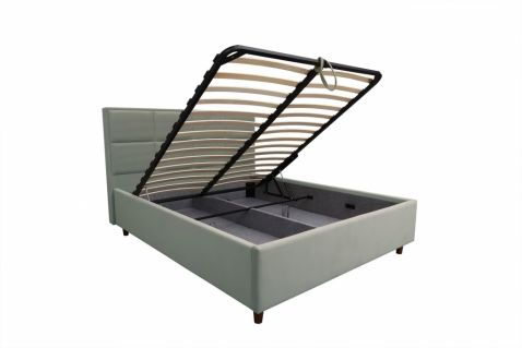 Gulta Adelia gaiši pelēka ar veļas kasti 160