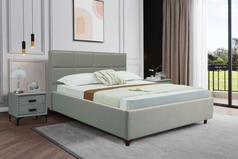 Gulta Adelia gaiši pelēka ar veļas kasti 160