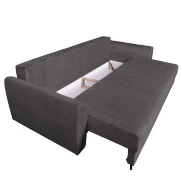 Izvelkama sofa Bolonia tumši pelēka