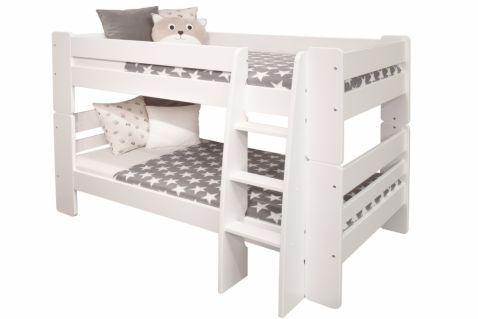 Divstāvu gulta Alisia izgatavota Latvijā no balta MDF. 90x190 cm