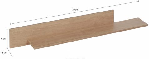 LEVITA sienas plaukts,  ozola lamināts