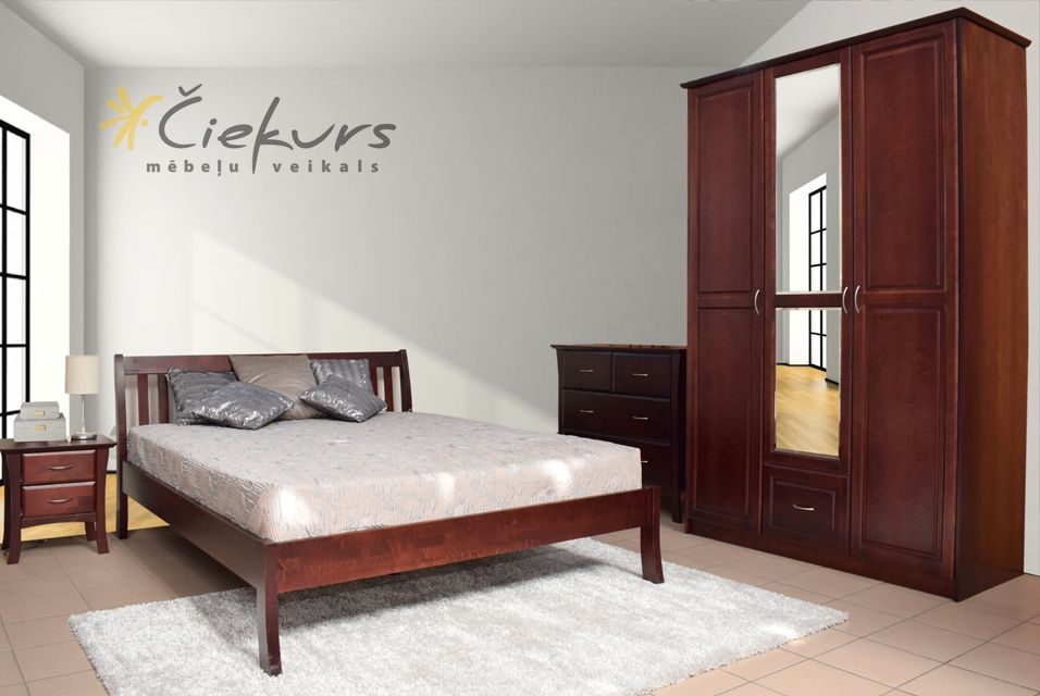 Guļamistabas mēbeles Niko ir izgatavotas no bērza masīvkoka,pieejama plaša toņu izvēle. Ražotas Latvijā.