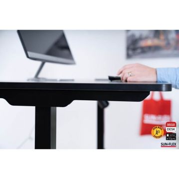 Augstumā regulējams galds SUN-FLEX EASYDESK ELITE, melns