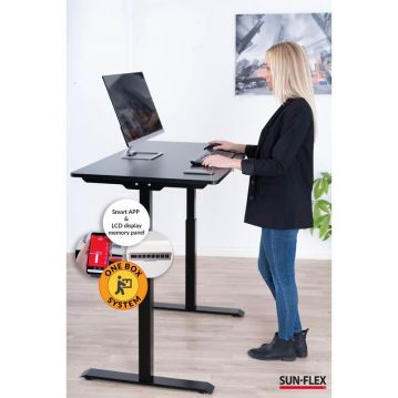 Augstumā regulējams galds SUN-FLEX EASYDESK ELITE, melns