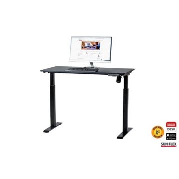 Augstumā regulējams galds SUN-FLEX EASYDESK ELITE, melns