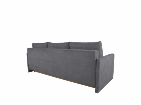 Izvelkams dīvāns Aiva Lux ar veļas kasti. Audums: SORO 93 (pelēks)