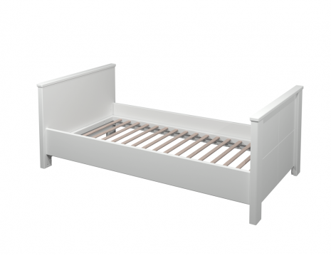Zīdaiņu gultiņa Julia 70X140 izgatavota no balta krāsota MDF