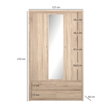 Skapis Norton 3 durvju