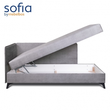 Tahta-gulta Rinn pelēka, ar veļas kasti