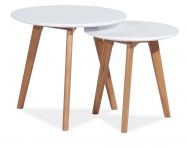 2 galdiņu komplekts Milan S2 (balts)