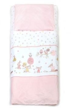 Zīdaiņu gultasveļas Forest story Soft pink