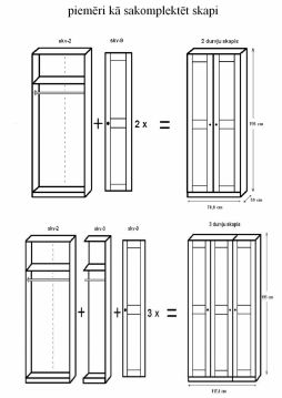 Koka skapis 2 durvju ar plauktiem izgatavots no melnalkšņa masīvkoka ar atvilktnēm