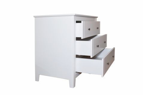 Kumode ROMEO II baltā krāsā, mdf, ražots Latvijā, mēbeles