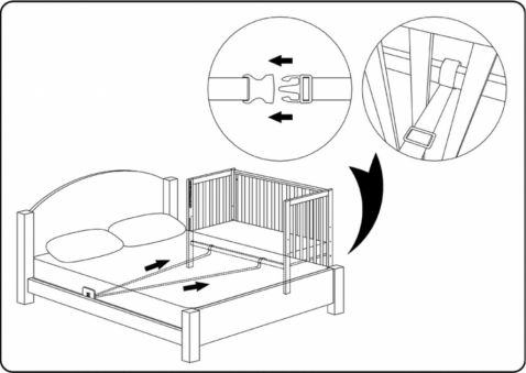 Stiprinājuma sistēma zīdaiņu gultiņai Yappu Safe