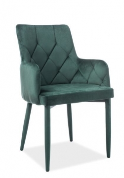 Krēsls Ricards Velvet zaļš  samta krēsls