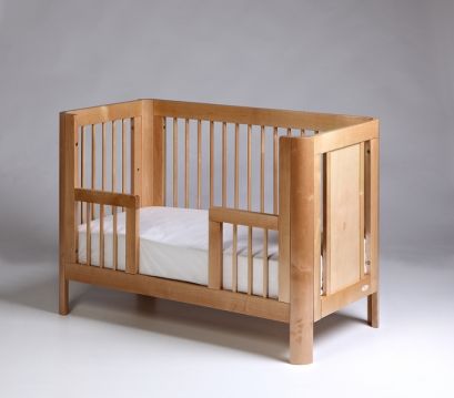 Papildsāns bērnu gultiņai Sun izgatavots no bērza masīva, Latvijā ražots