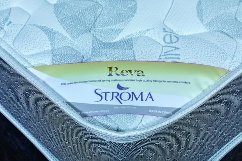 Матрас Рева, гипоалергенный покет пружины, хлопок, экологичный Reva