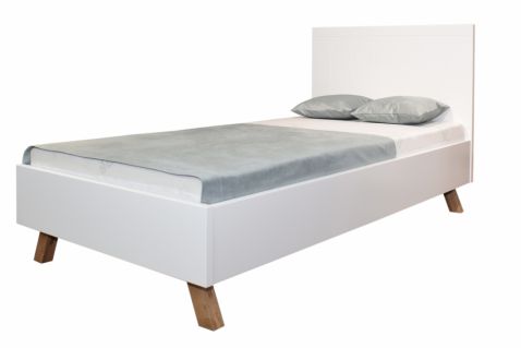 Gulta TALSI 90x200 balta no mdf un ozola masīva ražota Latvijā