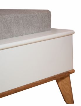 Vienguļamā gulta Vivo 100x200, izgatavota no MDF un ozola, ražots Latvijā