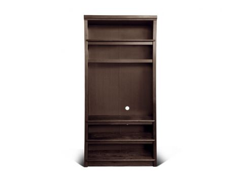 Grāmatu plaukts Cliff ar TV vietu tumši brūns