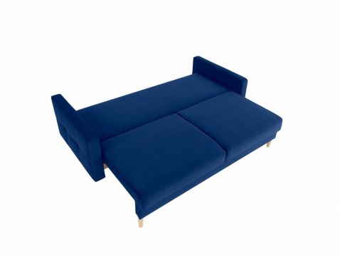 Izvelkams dīvāns NORETA ar veļas kasti. Audums RAIN 22 (zils)