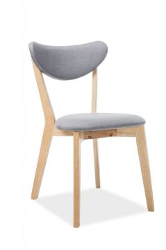 Krēsls Brando Tapsēts ar pelēku audumu, kājas ozols Izmērs: 40x45 cm H 76 cm